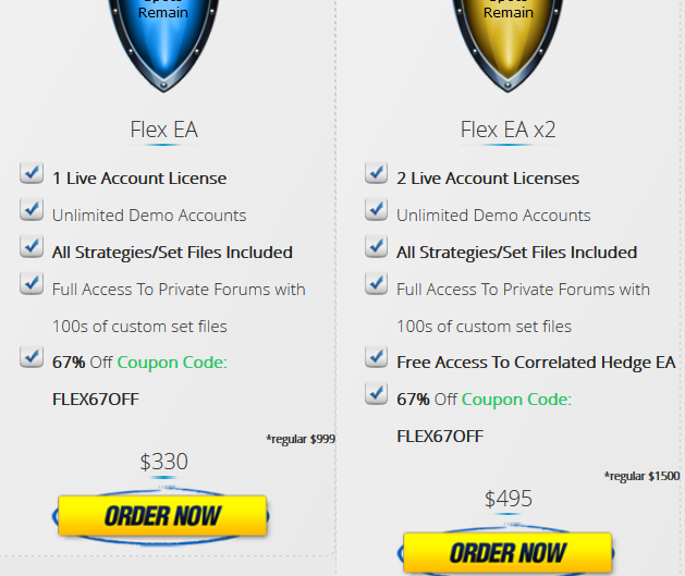 Forex Flex EA Packages