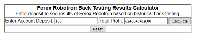 forex robotron calculator