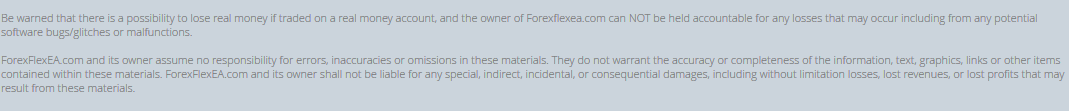 flex ea disclaimer