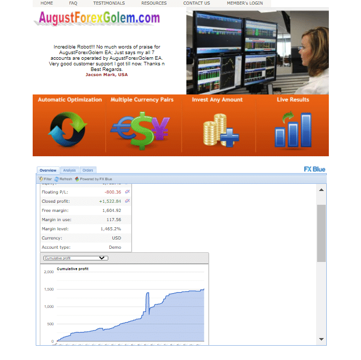 August Forex Golem presentation