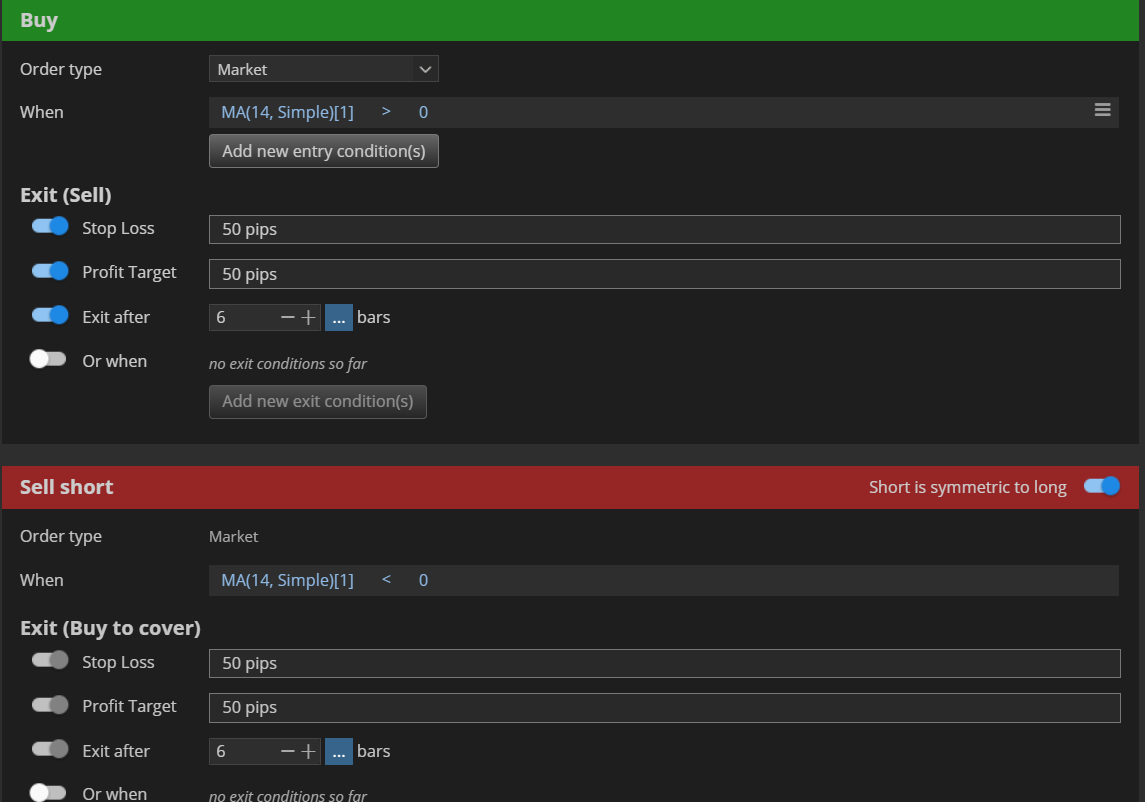 Example of building algorithms using AlgoWizard