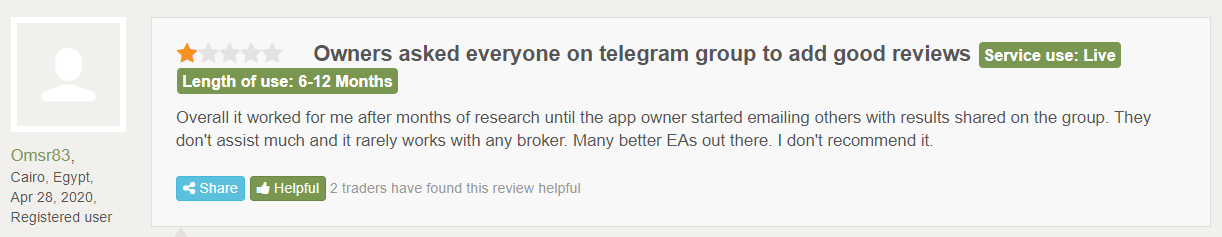 Trade Explorer Customer Reviews