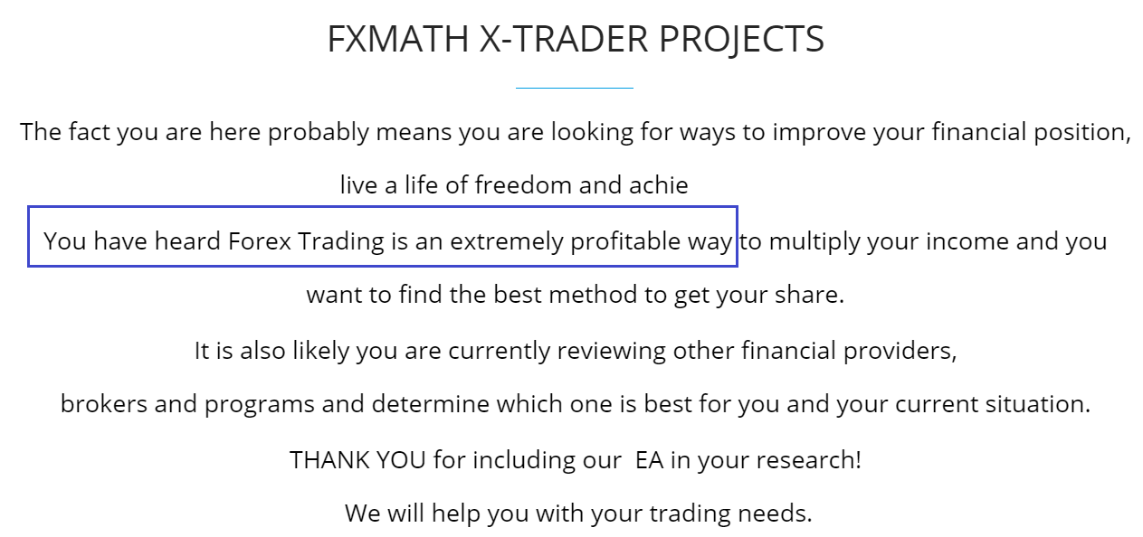 FXMath X-Trader presentation