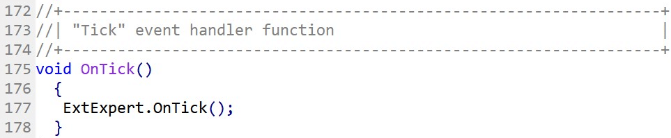 Iteration at every generated tick price.