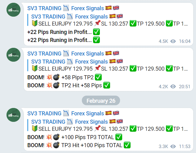 SV3 Trading Trading Results