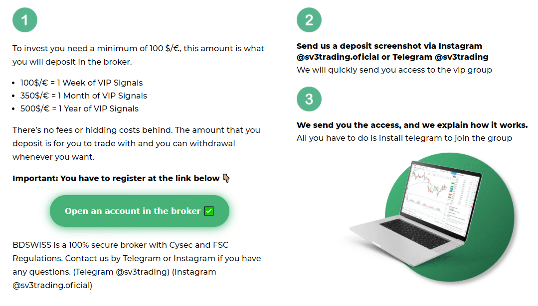 SV3 Trading. We have to register a real account on BDSwiss.