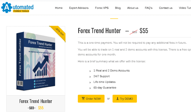 Forex Trend Hunter price