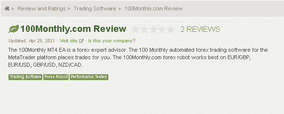 100% Monthly EA Customer Reviews