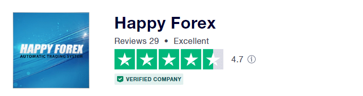 Positive review for the Happy Forex company on the Trustpilot site.