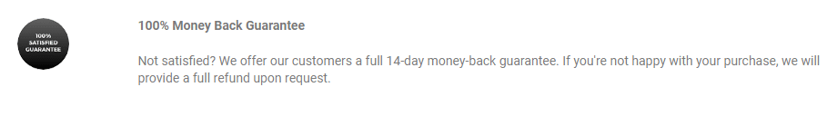 Arya. There’s a 14-day money-back guarantee.