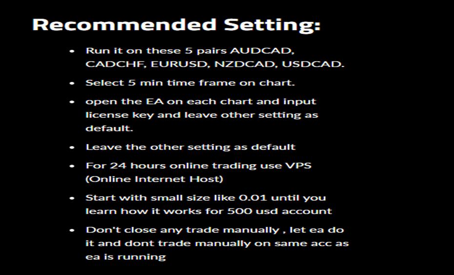 MG Pro EA - recommended setting