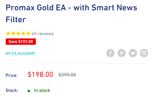 Promax Gold EA price
