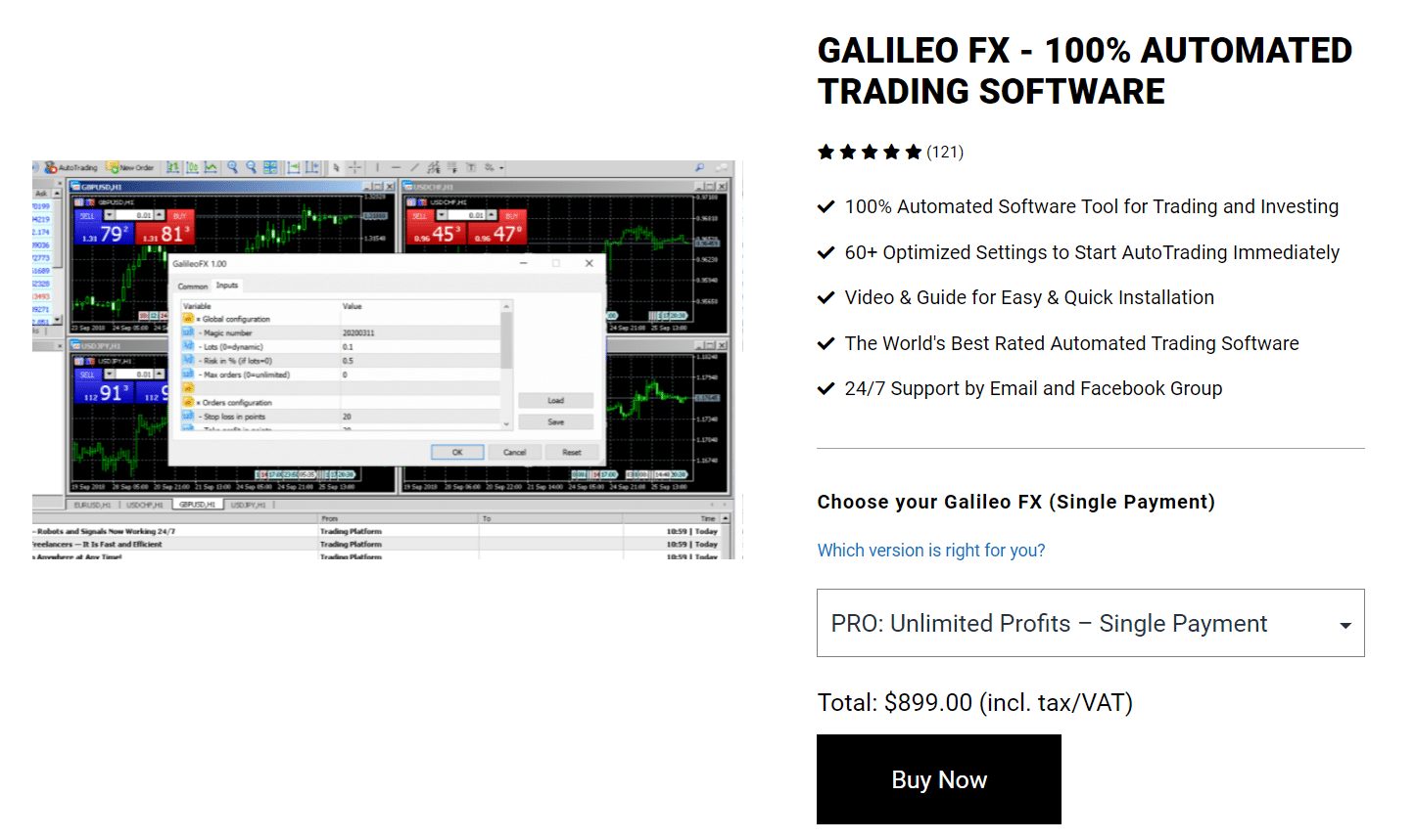 Galileo FX price