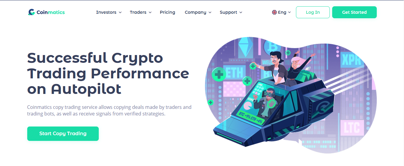The Coinmatics home page.