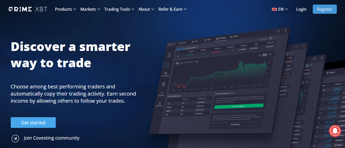 The Prime XBT website.