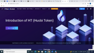 Huobi Token start page