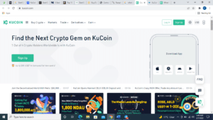 KuCoin homepage