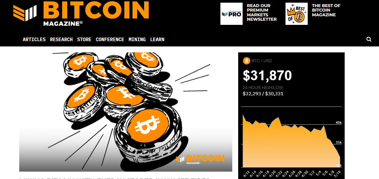 Bitcoin Magazine website