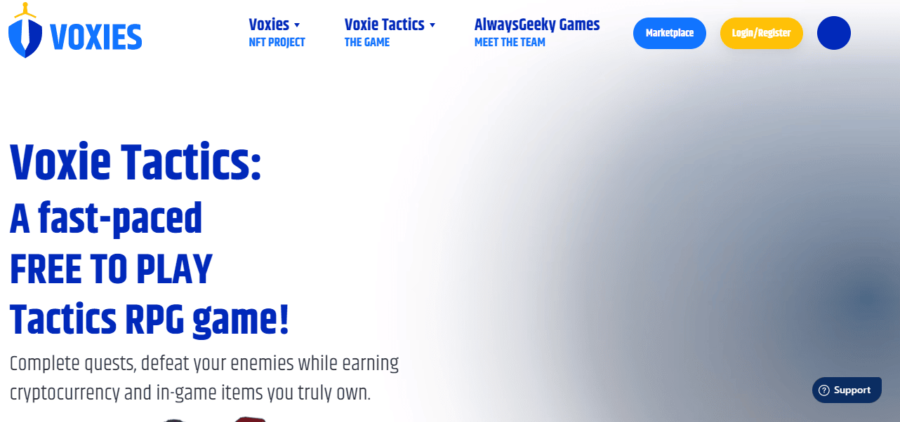 Voxies Tactics home page